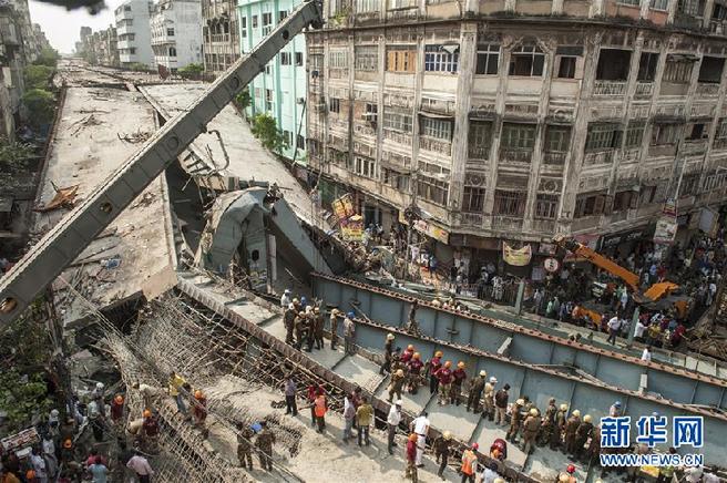 （国际）（5）印度一座立交桥坍塌至少14人死亡