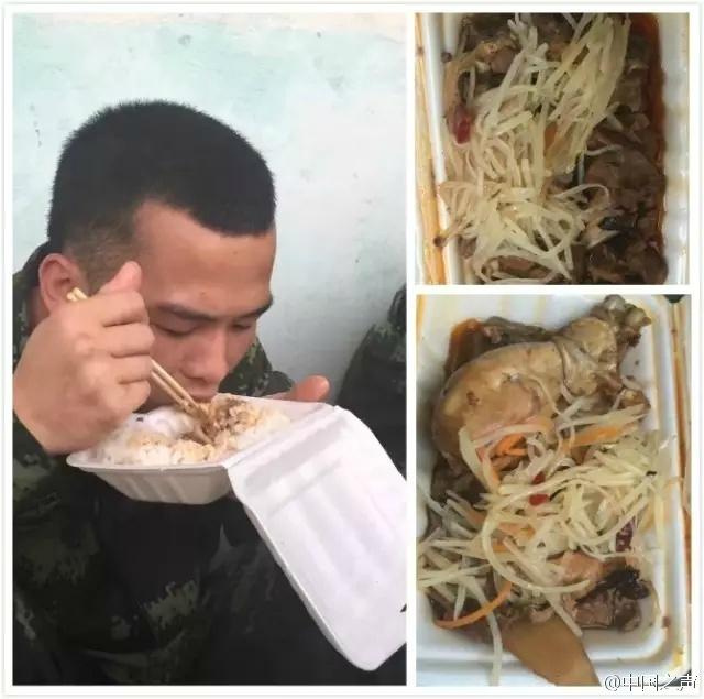 南京战士救灾无暇饮水 抬头喝雨水