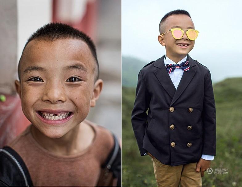 摄影师记录最美留守儿童 农村娃变时尚咖