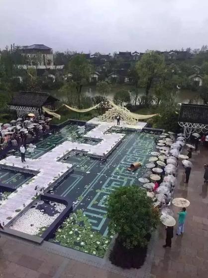 杭州现“土豪”婚礼 新娘乘专机嫁到萧山