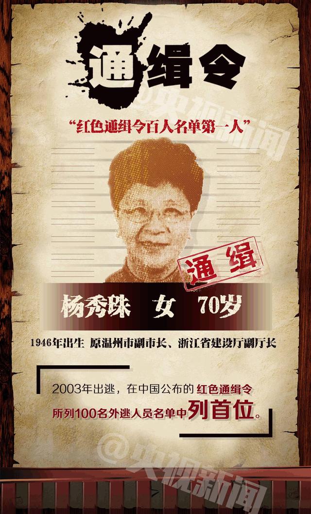一图 | “百名红通”头号嫌犯杨秀珠回国投案 背景大起底