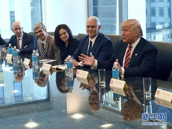 （外代一线）（1）特朗普组硅谷大佬“群英会”