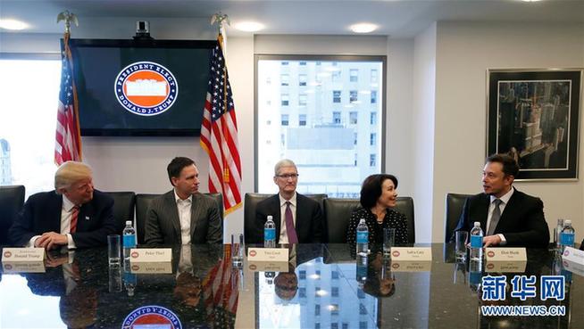 （外代一线）（2）特朗普组硅谷大佬“群英会”