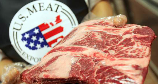 资料图片：美国出口牛肉。（图片来源于网络）