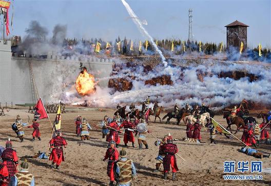 （文化）（4）河南辉县再现实景沙场马战